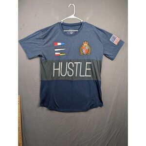 East West Bailey Apparel Hustle Graphic T Shirt Blue Gray Mens 2XL